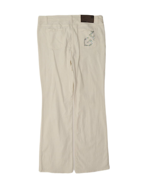 Jeans femininos GF Ferre Bootcut W34 L31 branco