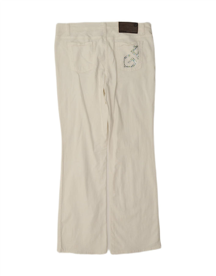 Jeans femininos GF Ferre Bootcut W34 L31 branco