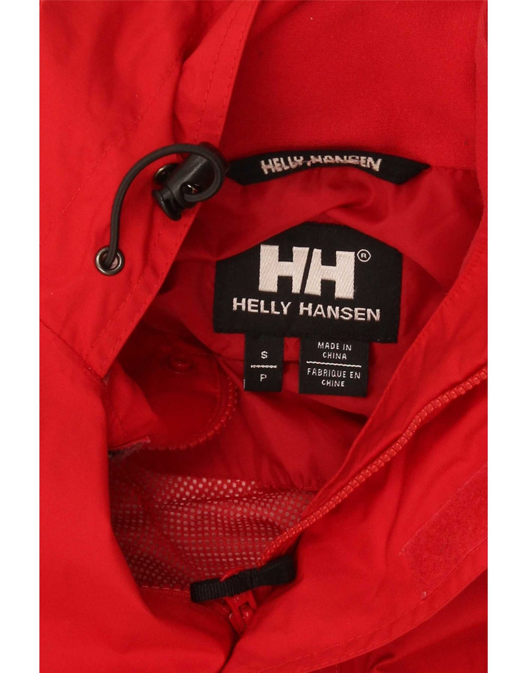 Jaqueta de chuva masculina Helly Hansen com capuz UK 36 pequena vermelha