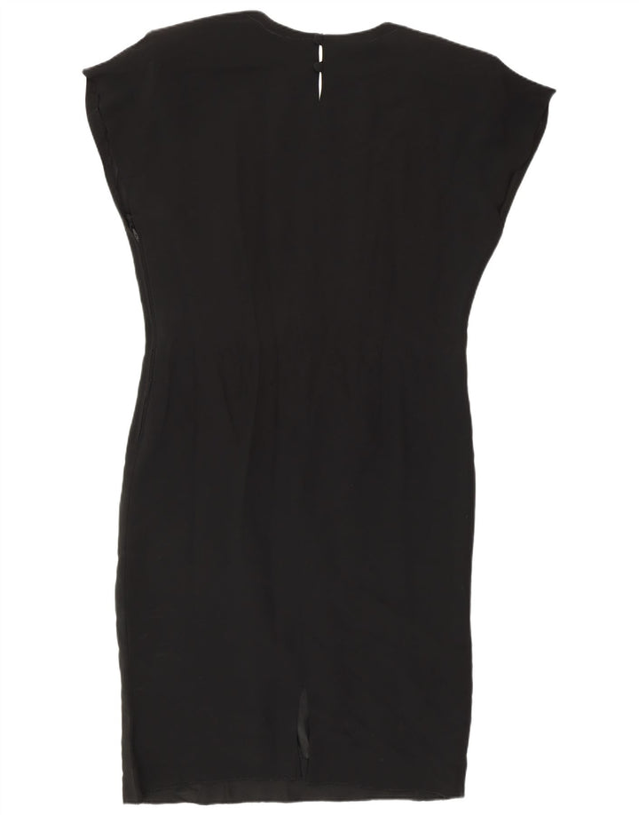 Vestido feminino vintage com bainha de lantejoulas IT 48 XL preto retrô