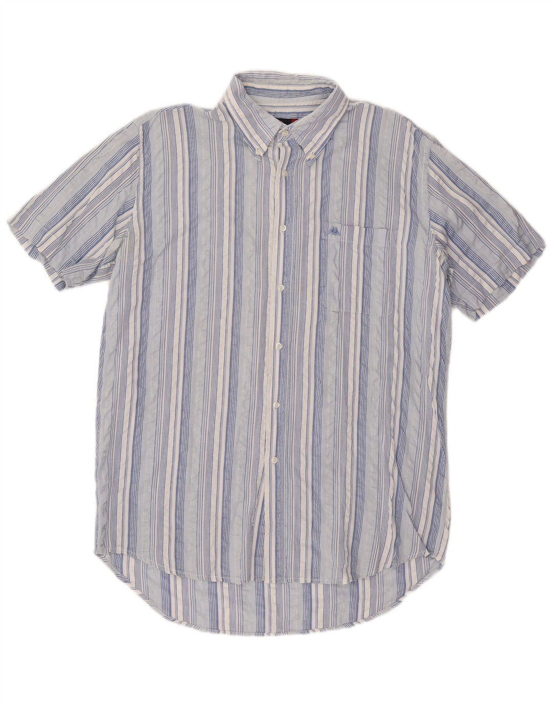 Camisa masculina de manga curta Kappa XL algodão listrado azul