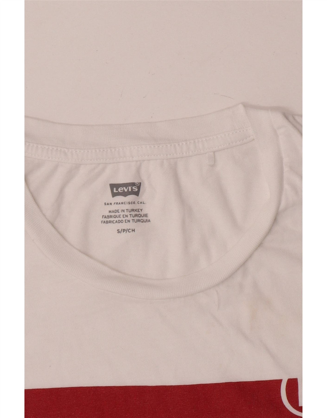 Camiseta feminina gráfica Levi's UK 10 pequena branca