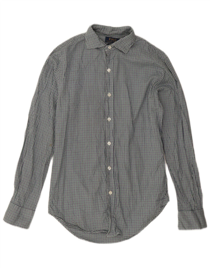 Camisa polo Ralph Lauren masculina slim fit pequena guingão multicolorida