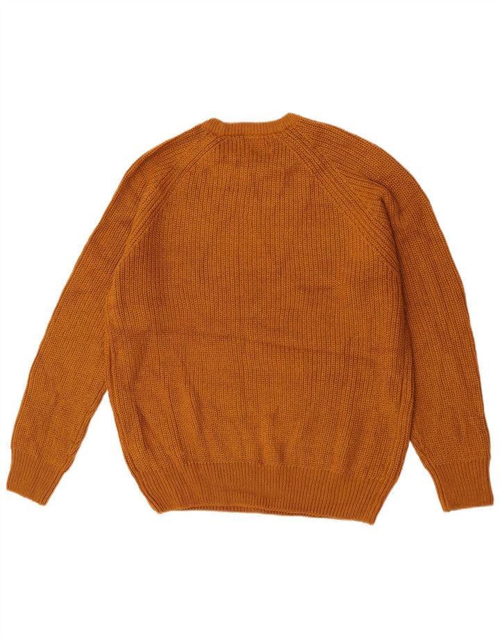 Suéter masculino Saltrock com gola redonda, grande acrílico amarelo