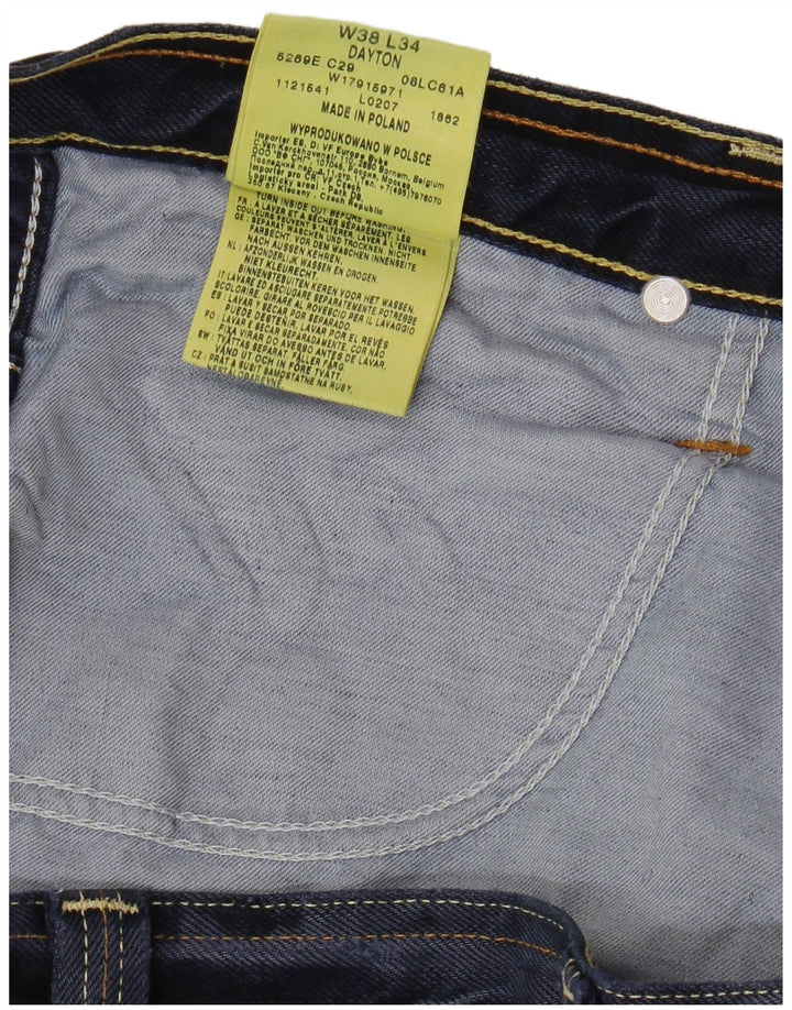 WRANGLER Masculino Dayton Straight Jeans W38 L31 Azul Algodão
