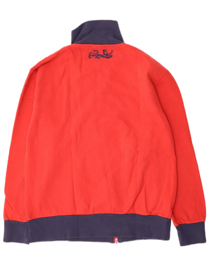 Umbro Mens Tracksuit Top Jacket XL Vermelho Colorblock Algodão
