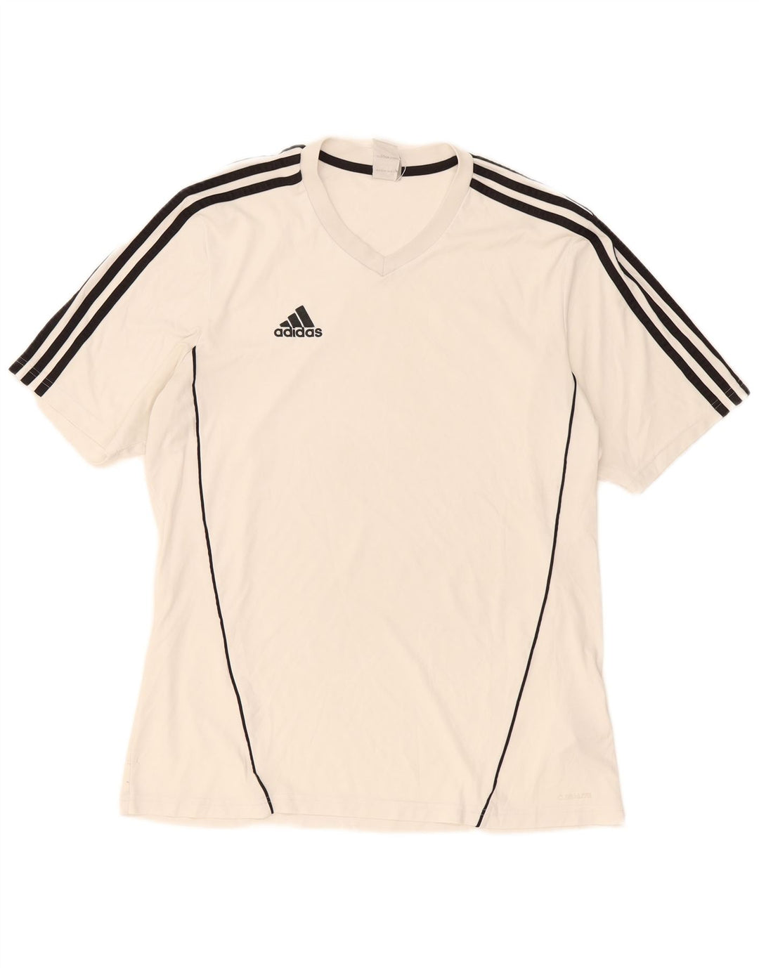 Adidas Mens Climalite Camiseta Top Grande Poliéster Branco