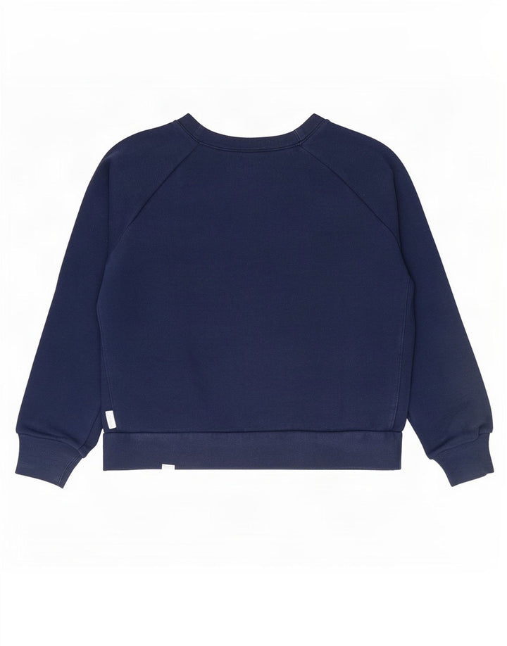 Reebok feminino gráfico oversized moletom jumper reino unido 12/14 médio azul marinho