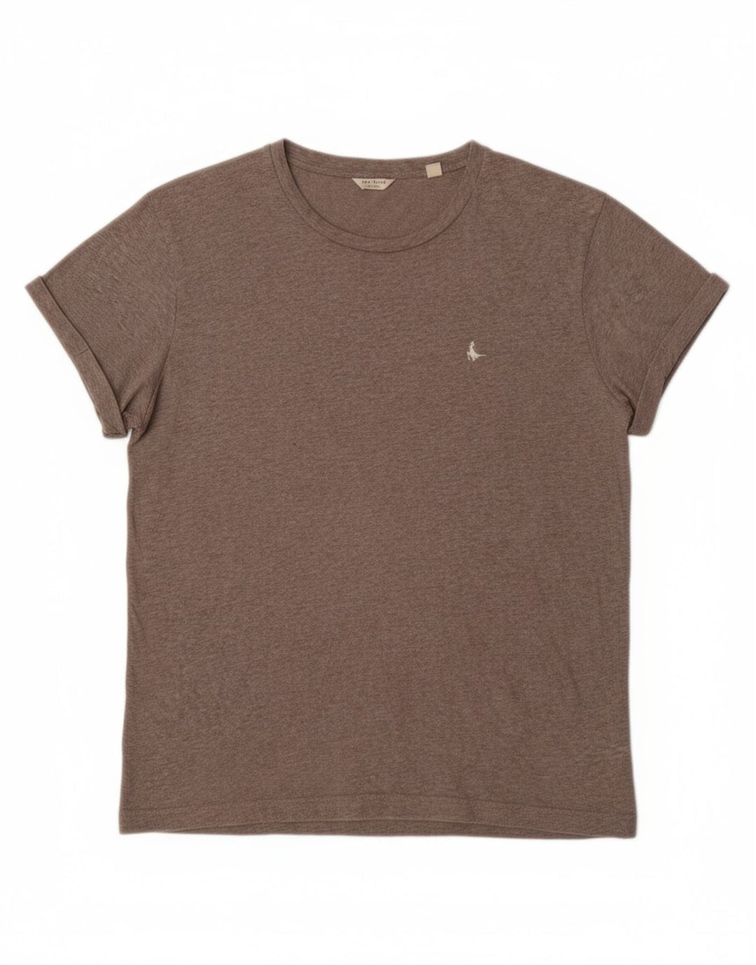 Camiseta feminina JACK WILLS UK 12 algodão cinza médio