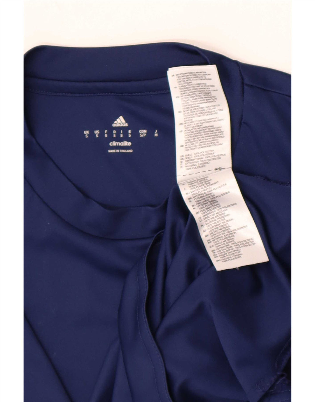 Camiseta masculina Adidas Climalite Top pequeno azul marinho poliéster
