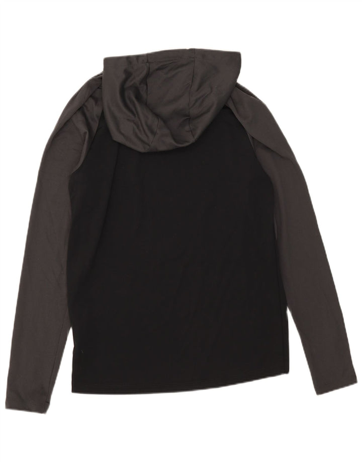 Top masculino Nike com capuz manga comprida pequeno preto colorblock poliéster