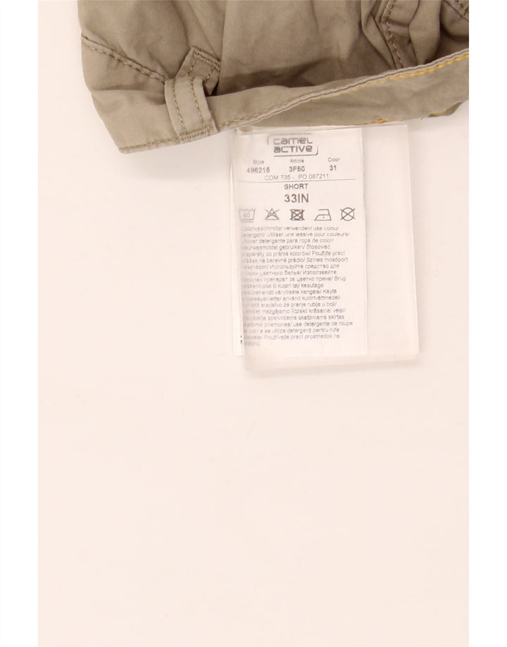 Shorts cargo masculino Camel Active W33 algodão bege médio