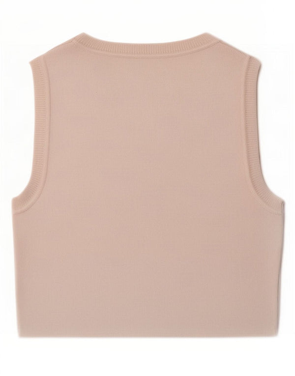 Zara Womens Crop Vest Top UK 12 Medium White Viscose