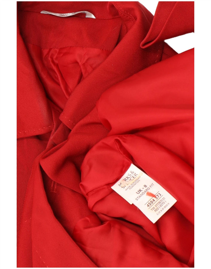 Sobretudo feminino Marks & Spencer UK 8 pequeno poliéster vermelho
