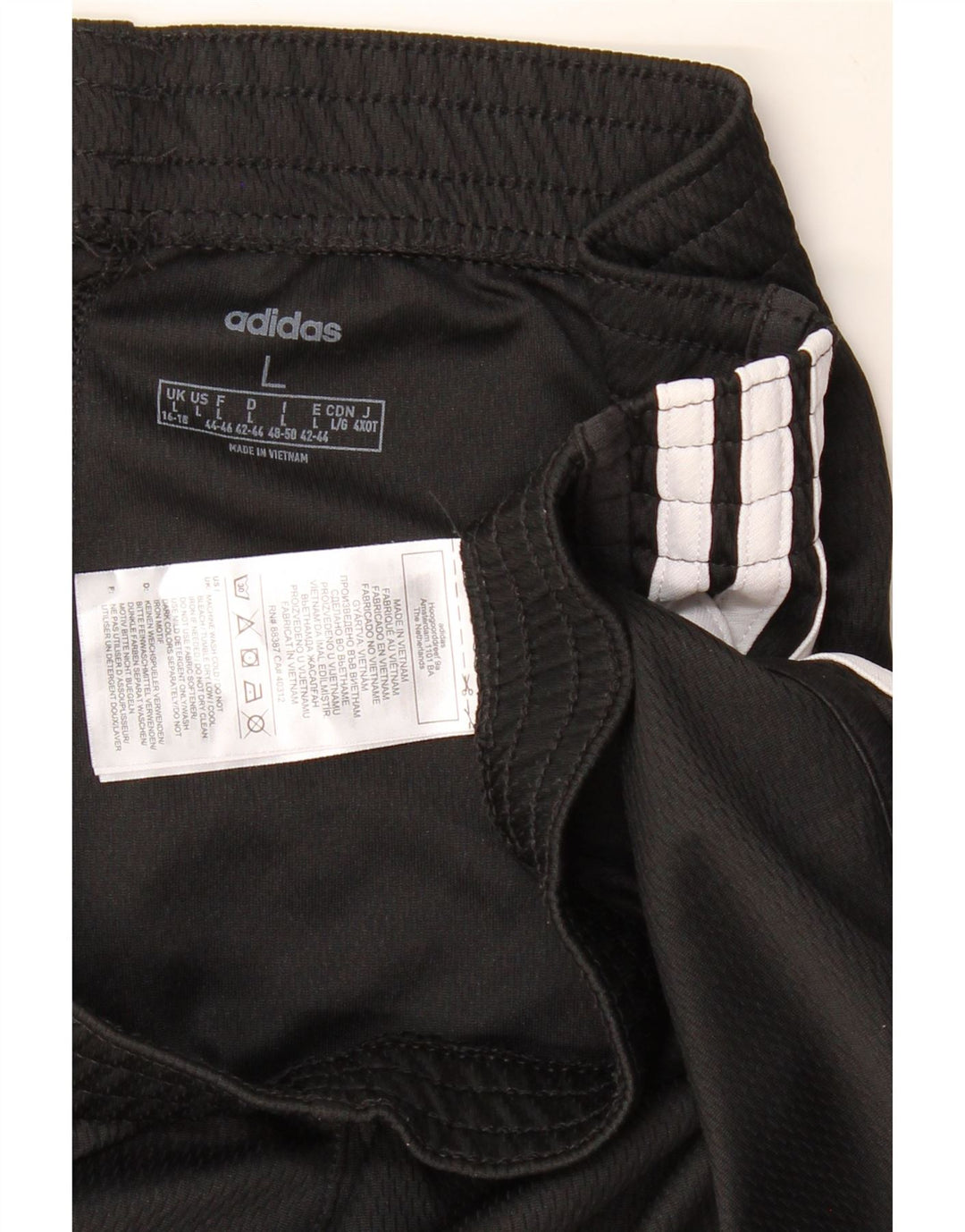 Shorts esportivos femininos ADIDAS UK 16/18 grande poliéster preto