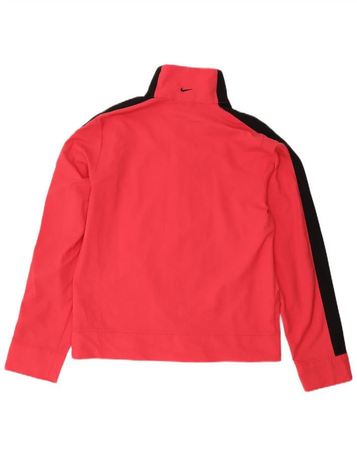Jaqueta feminina de treino Nike US 4/6 pequena rosa colorblock poliéster