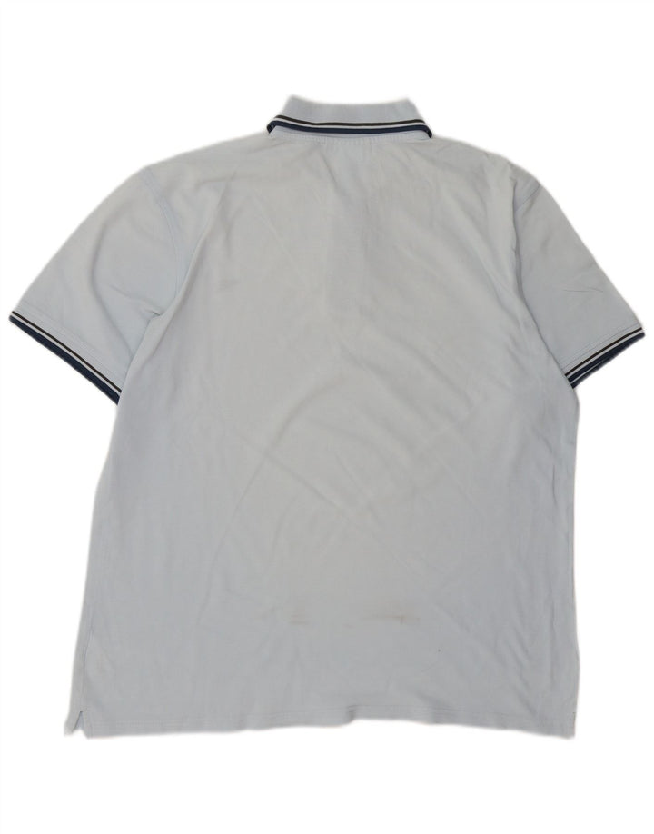 Camisa polo masculina Diadora grande algodão azul