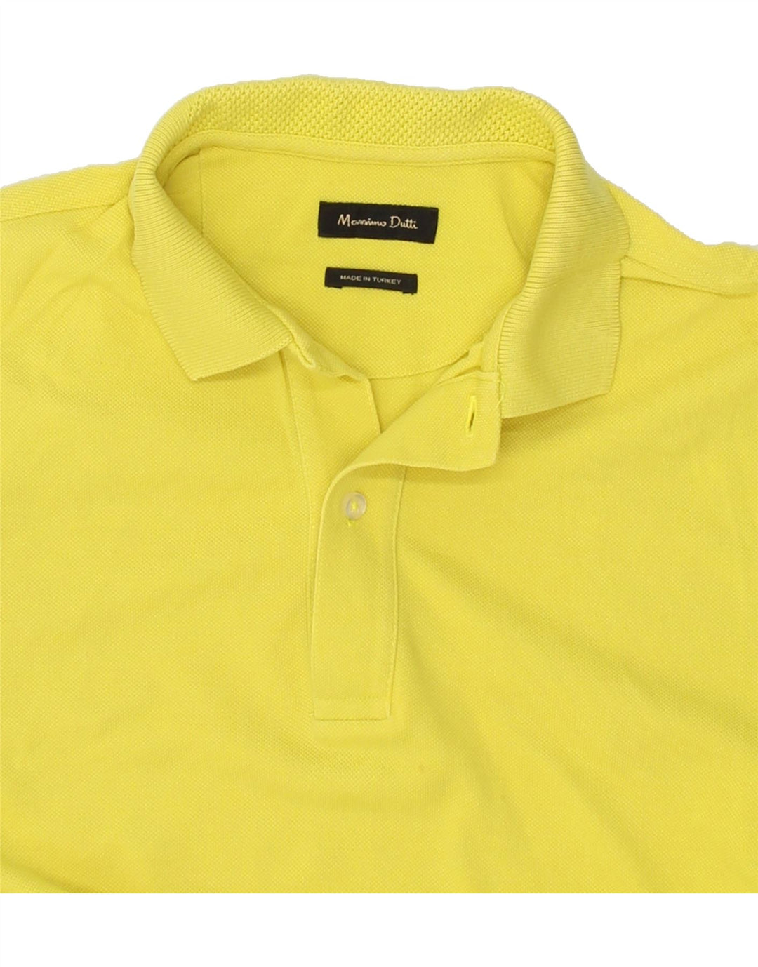 MASSIMO DUTTI Mens Polo Shirt Small Yellow Vintage Massimo Dutti and Second-Hand Massimo Dutti from Messina Hembry 