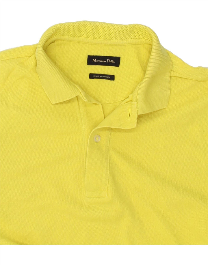 MASSIMO DUTTI Mens Polo Shirt Small Yellow Vintage Massimo Dutti and Second-Hand Massimo Dutti from Messina Hembry 