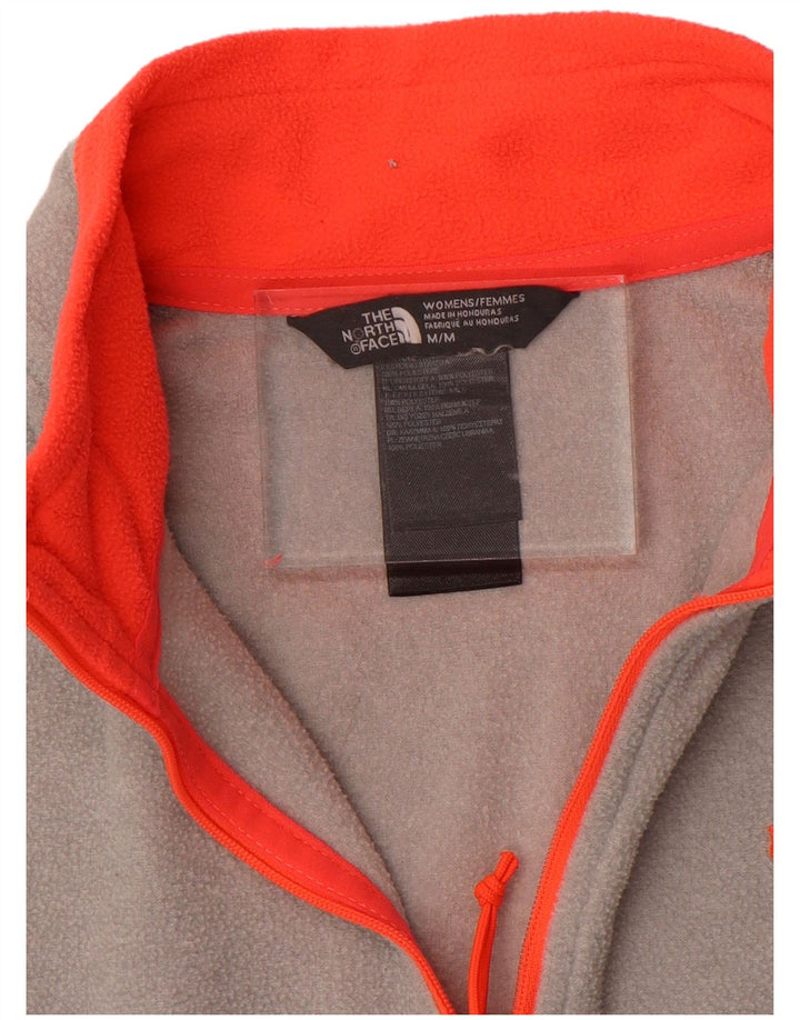 Jumper de lã feminino com gola e zíper THE NORTH FACE Reino Unido 14 poliéster cinza médio