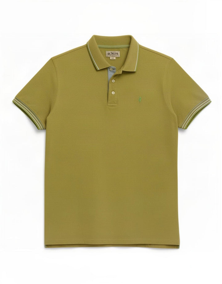Camisa polo masculina Marlboro Classics grande algodão verde