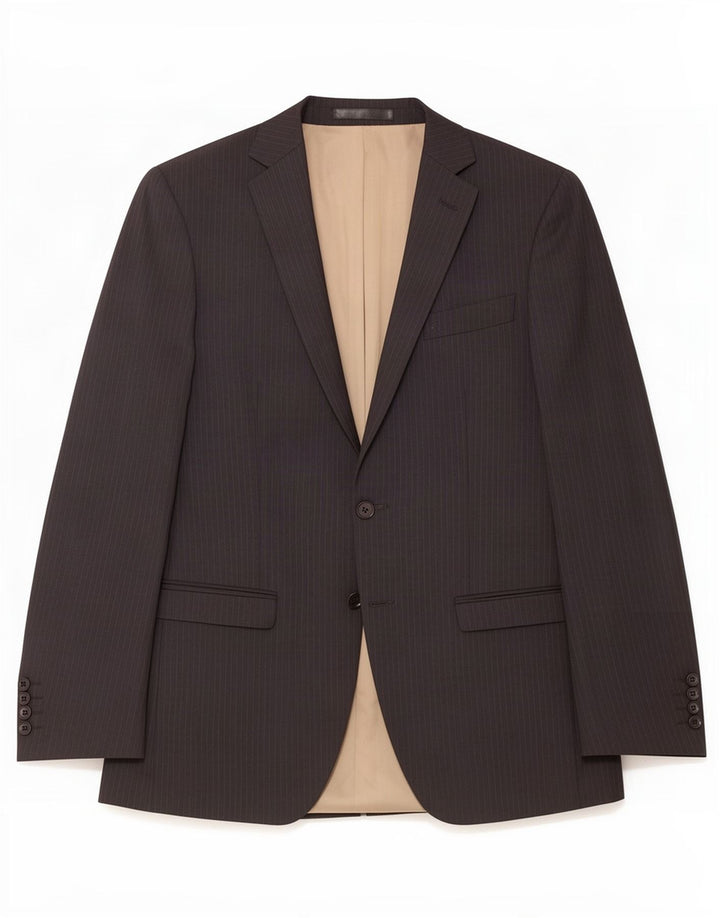 Jaqueta blazer masculina de 2 botões Marks & Spencer Reino Unido 38 risca de giz cinza médio