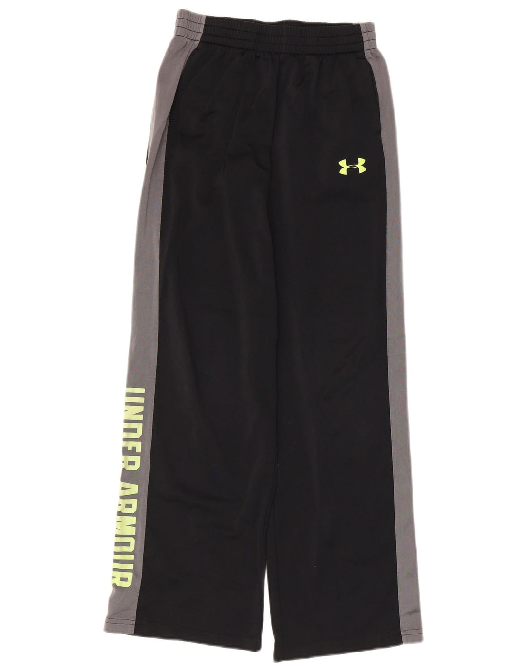 Calça de treino Under Armour Boys 11-12 anos grande bloco colorido preto
