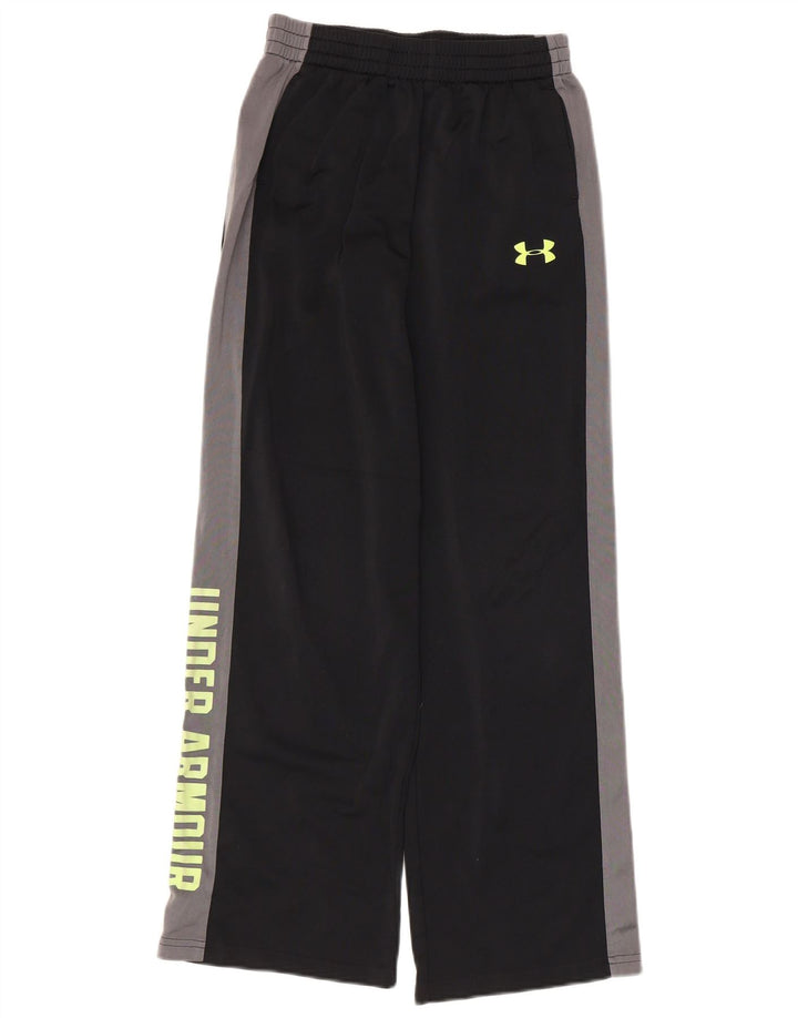 Calça de treino Under Armour Boys 11-12 anos grande bloco colorido preto