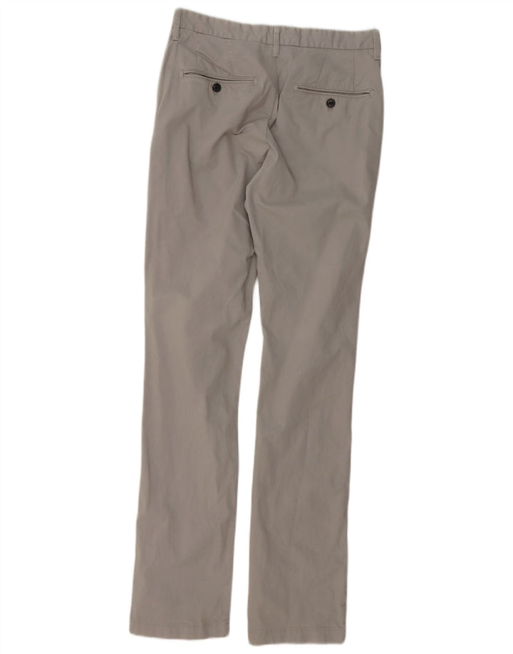 Zara Mens Slim Chino Calças EU 38 Pequeno W30 L34 Cinza