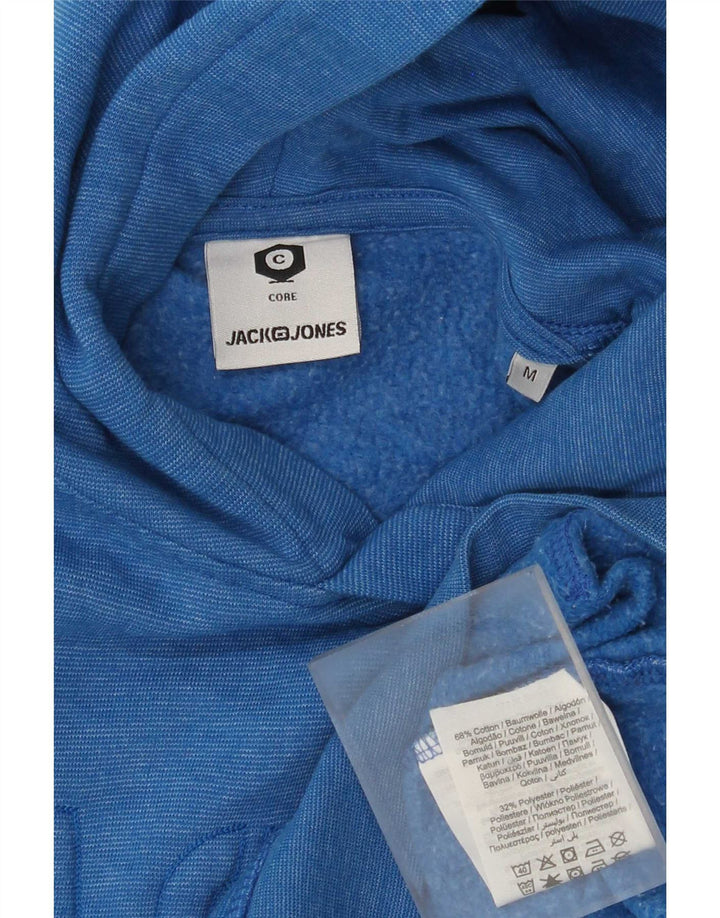 Jack & Jones moletom com capuz gráfico masculino médio algodão azul