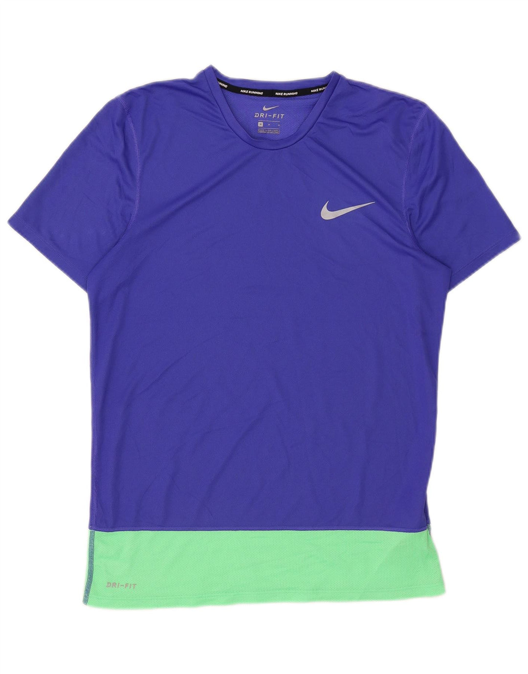 Camiseta feminina Nike Dri Fit Top UK 14 Medium Blue Colourblock Poliéster