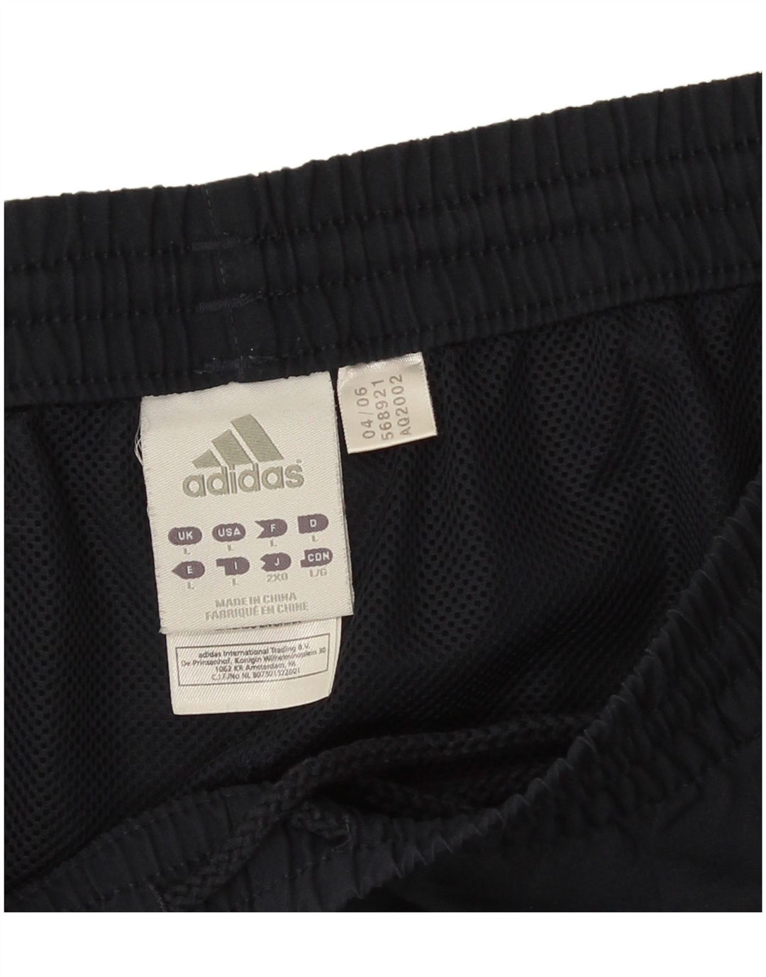 Shorts esportivos masculinos Adidas grandes poliéster azul marinho