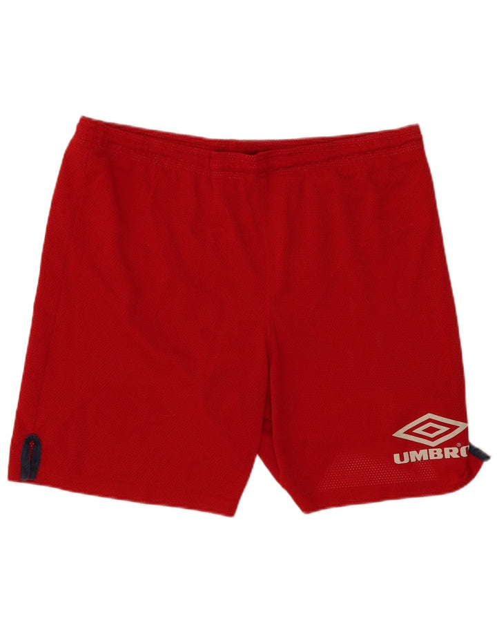 Shorts esportivos masculinos Umbro grandes vermelhos