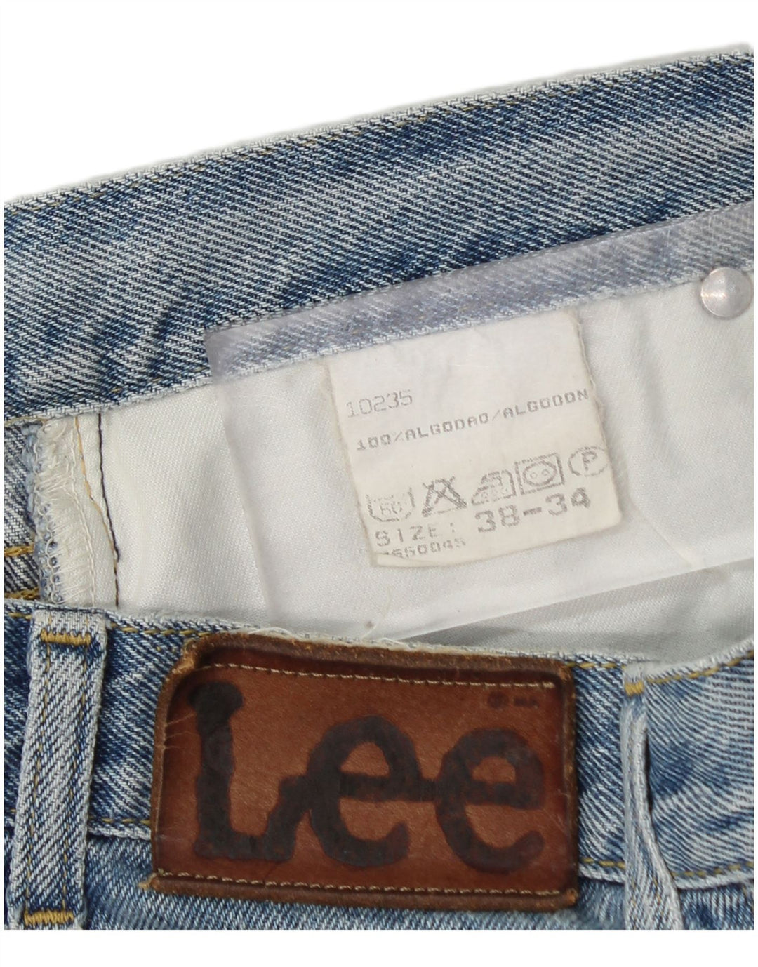 Jeans retos masculinos LEE W38 L30 algodão azul