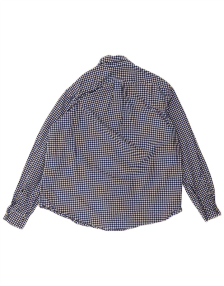 Camisa masculina Ralph Lauren XL azul algodão guingão
