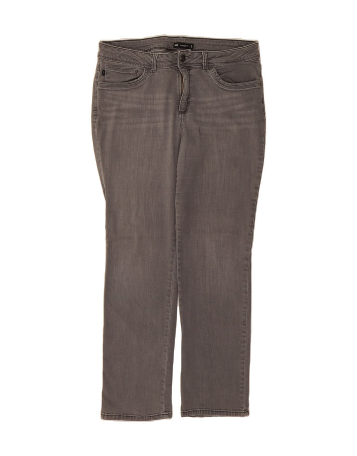 LEE Womens Straight Jeans US 16 2XL W34 L30 Grey Cotton Vintage Lee and Second-Hand Lee from Messina Hembry 