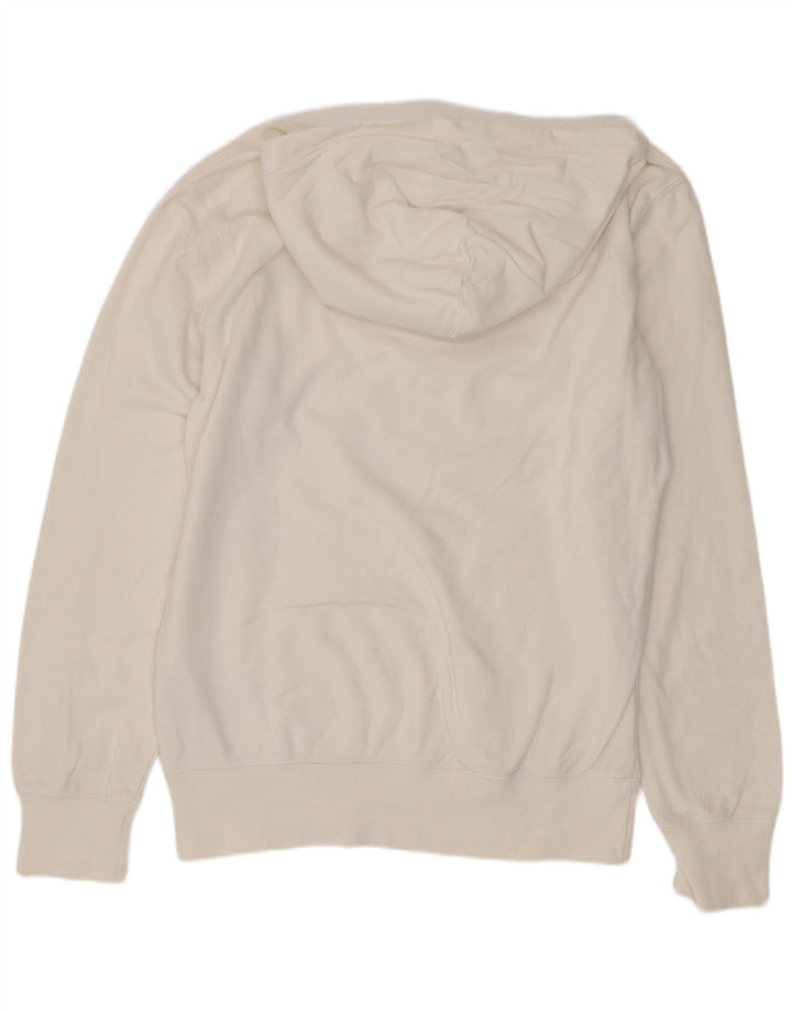 Jumper com capuz gráfico masculino Champion médio algodão branco