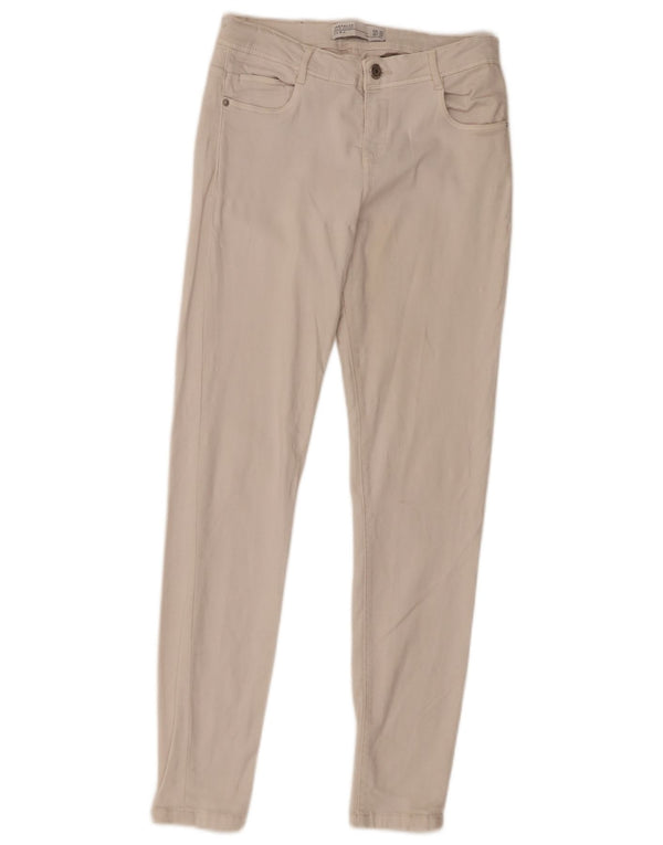 Zara Jeans Skinny Feminino EU 36 XS W26 L28 Algodão Bege