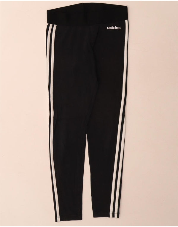 Leggings Adidas Femininas UK 8/10 Pequenas Algodão Preto