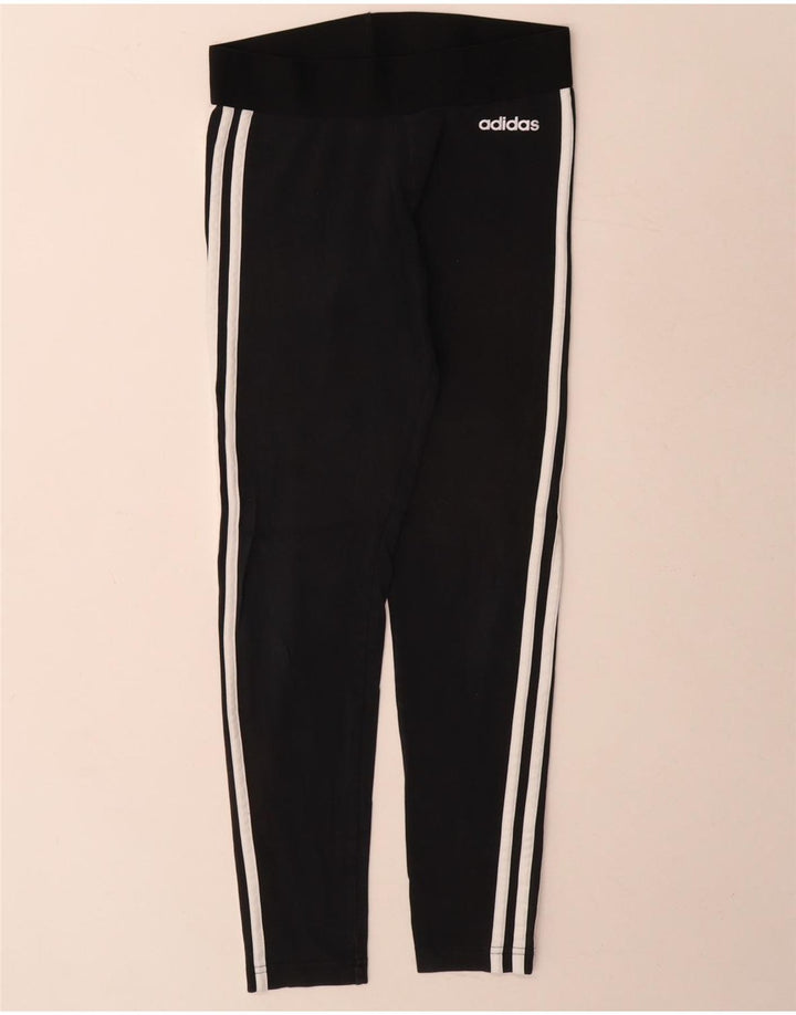 Leggings Adidas Femininas UK 8/10 Pequenas Algodão Preto