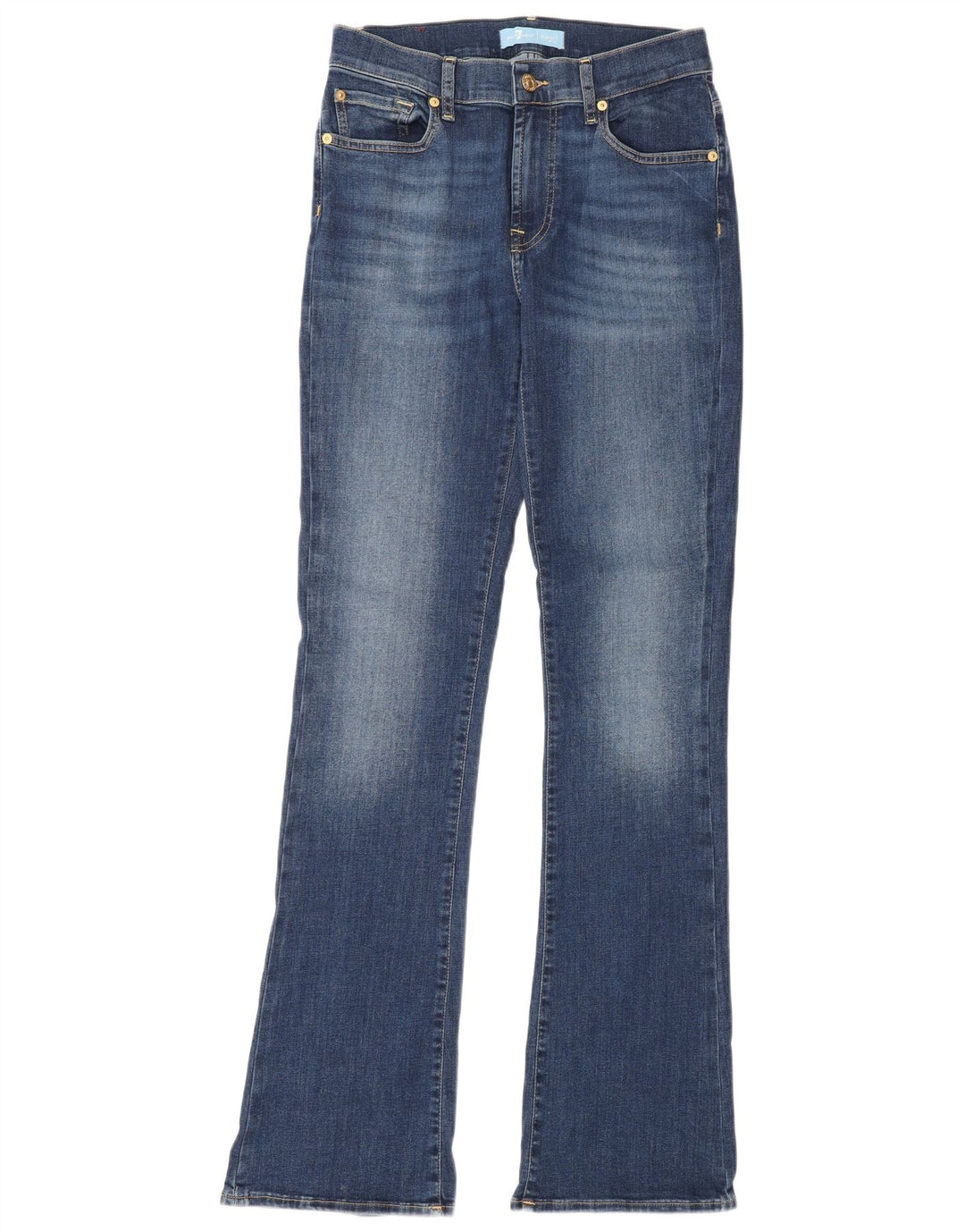 7 For All Mankind Jeans feminino bootcut W28 L34 algodão azul