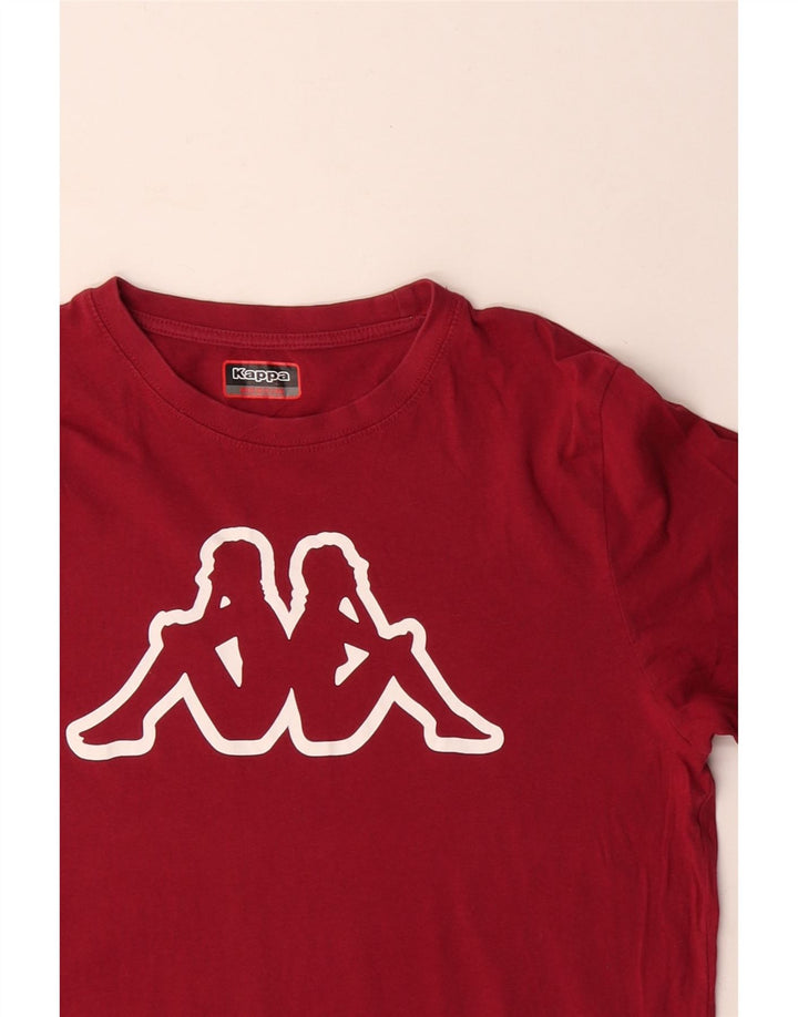 Camiseta gráfica masculina Kappa Top médio algodão vermelho