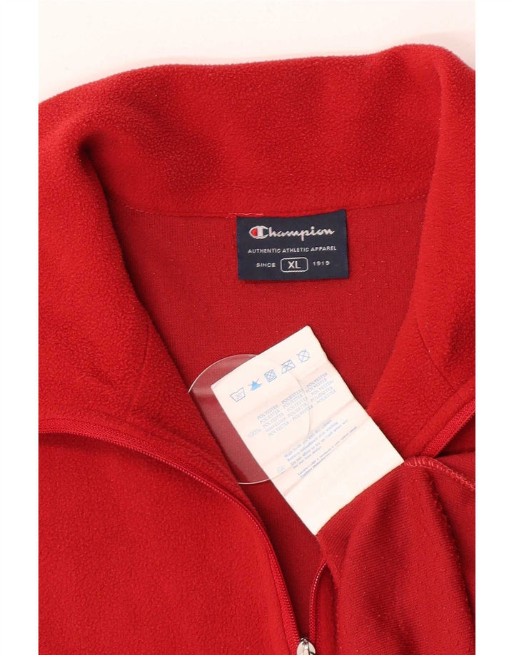 Jumper masculino Champion de lã com zíper e gola XL poliéster vermelho