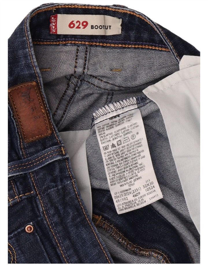 Calça jeans feminina Levi's 629 Bootcut W32 L30 azul marinho algodão