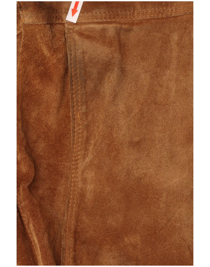 Jaqueta masculina vintage de camurça UK 38 marrom médio