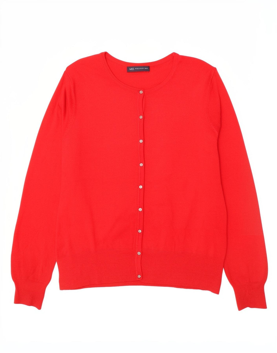 Suéter cardigã feminino Marks & Spencer UK 14 vermelho médio