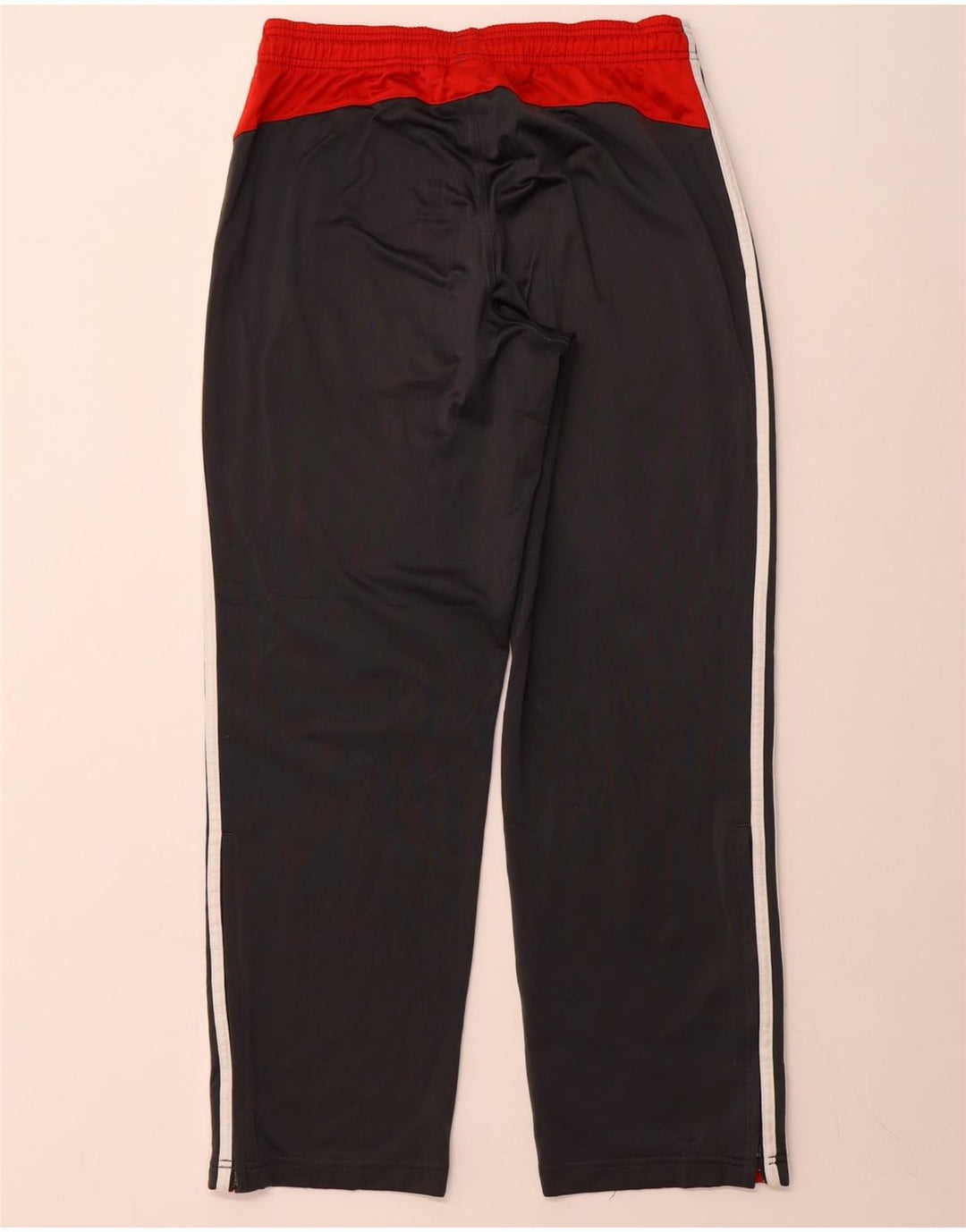 Calças de treino masculinas ADIDAS UK 38/40 cinza médio colorblock poliéster