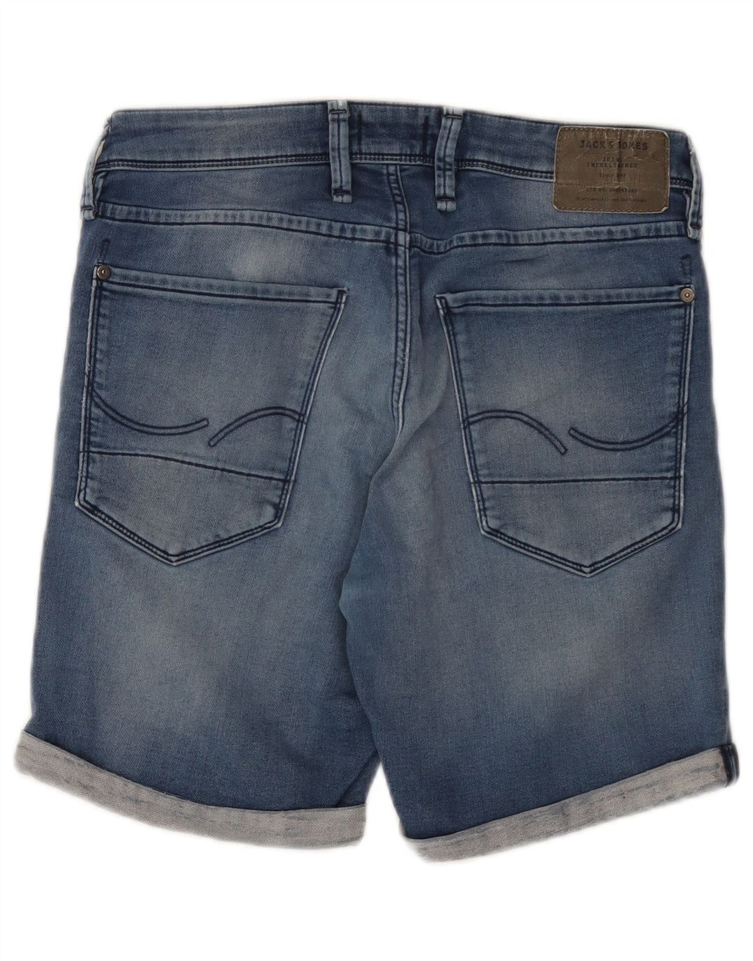Shorts jeans masculino Jack & Jones médio W30 algodão azul