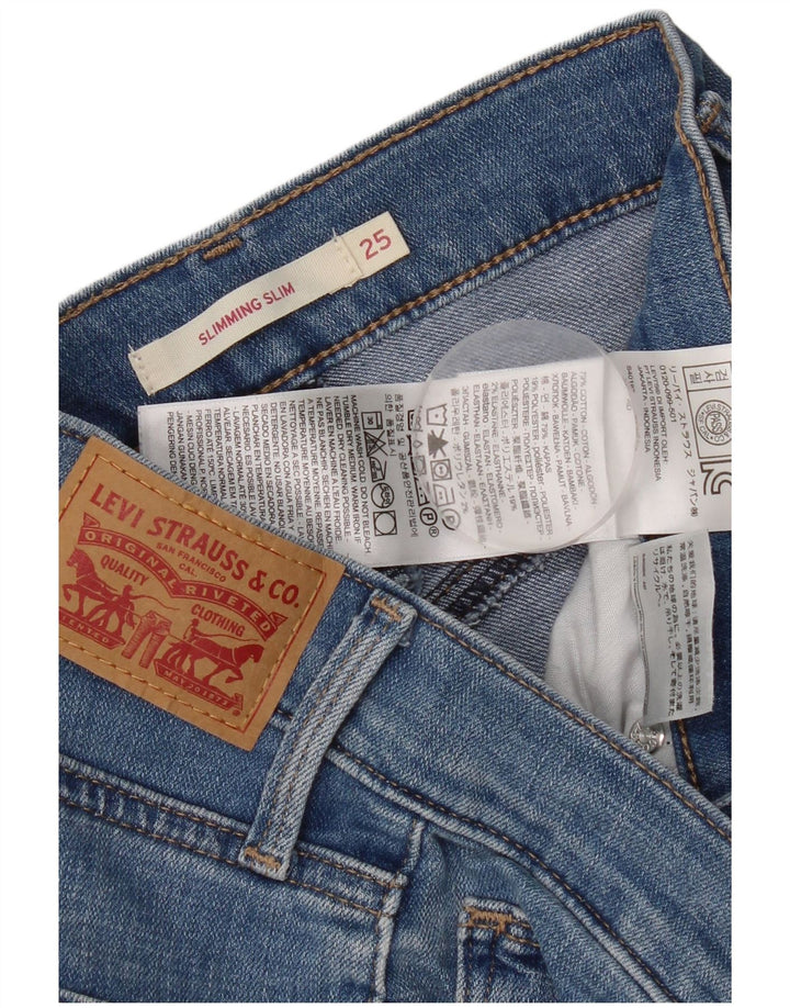 Calça Jeans Slim Slim Feminina Levi's W25 L29 Azul Algodão