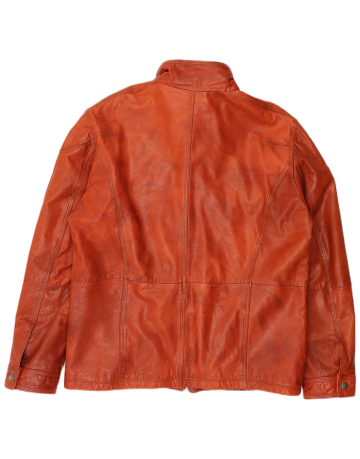 Jaqueta de couro masculina Engbers EU 54 2XL couro marrom